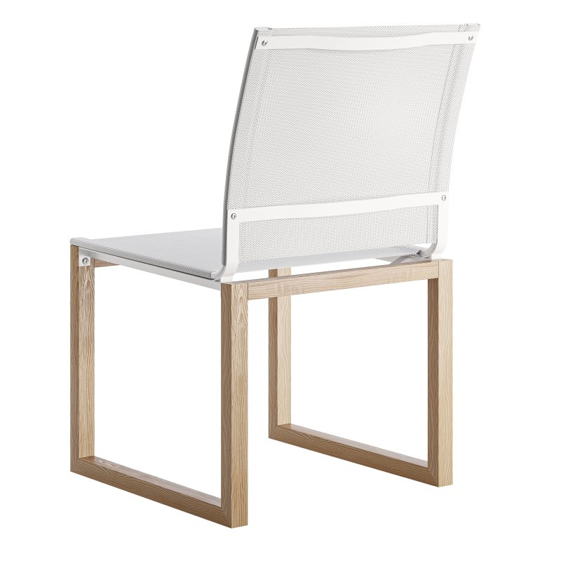 Hayman Teak and Aluminum Armless Dining Chair-Harbour Image 6