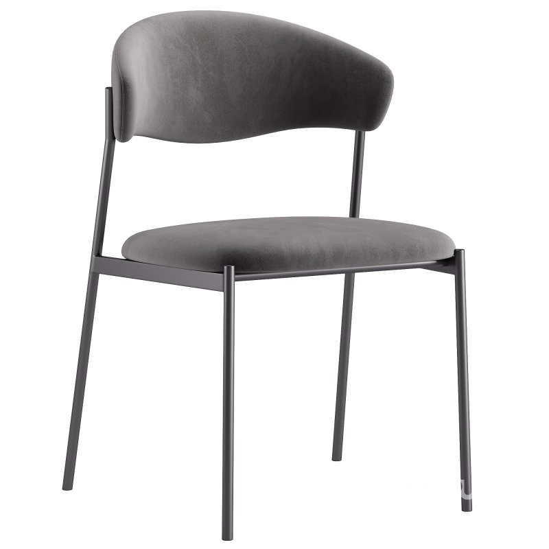 Damato Sand Velvet Dining Chair Image 4