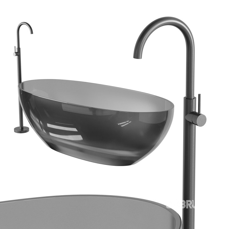 ABBER Kristall AT9703Amber washbasin Image 3