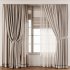Herringbone Linen Curtain Set with Roman Blind and Sheer Layer - Thumbnail 4