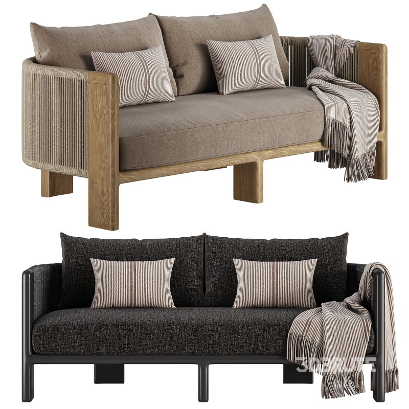 Palm Beach Teak 2 Seat Sofa-Harbour Image 1