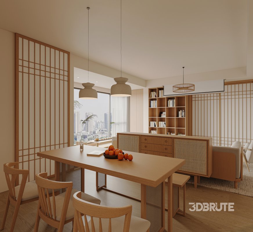 Japanese living and dining room Image 5