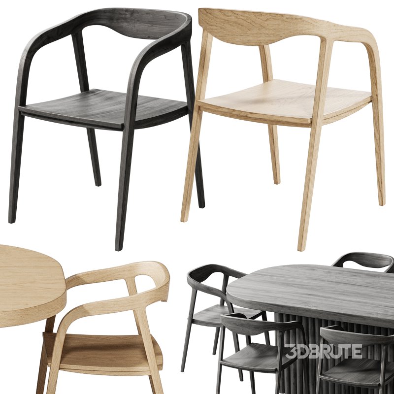 Table chair wooden Image 6