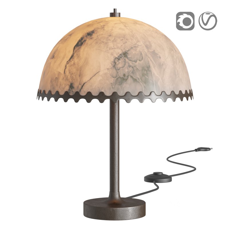 Oceana Black Metal Table Lamp Image 1
