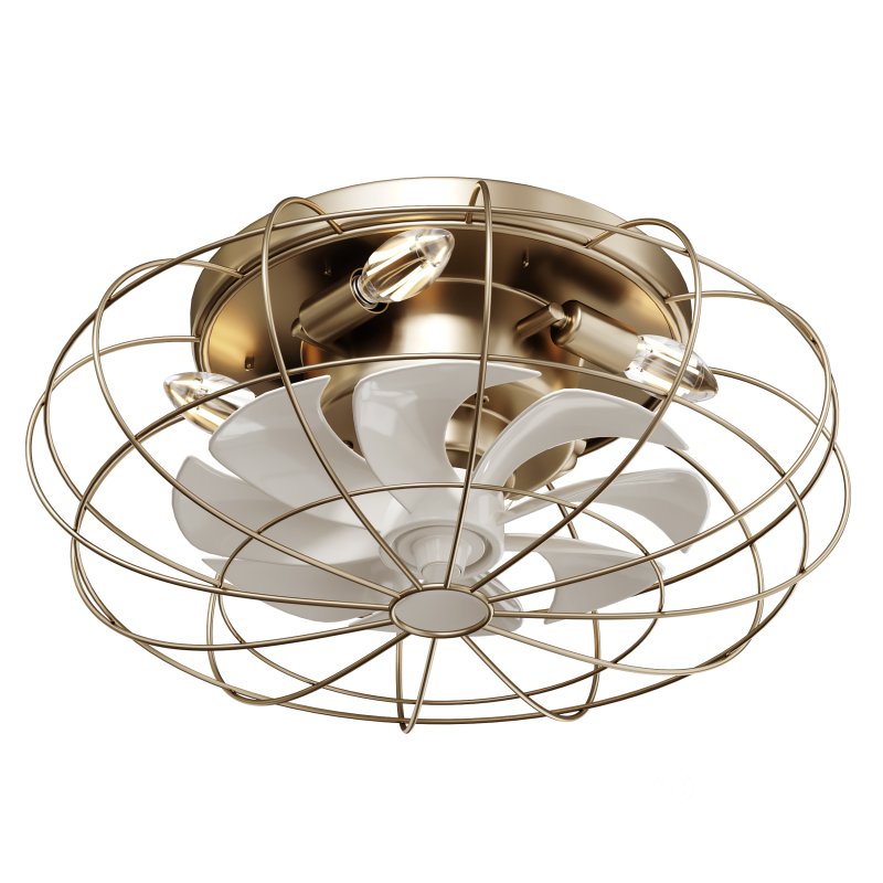 Vintage Iron Remote Control Ceiling Fan light Image 4