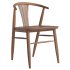 Fyn Natural Walnut Wood Dining Side Chair - Thumbnail 5