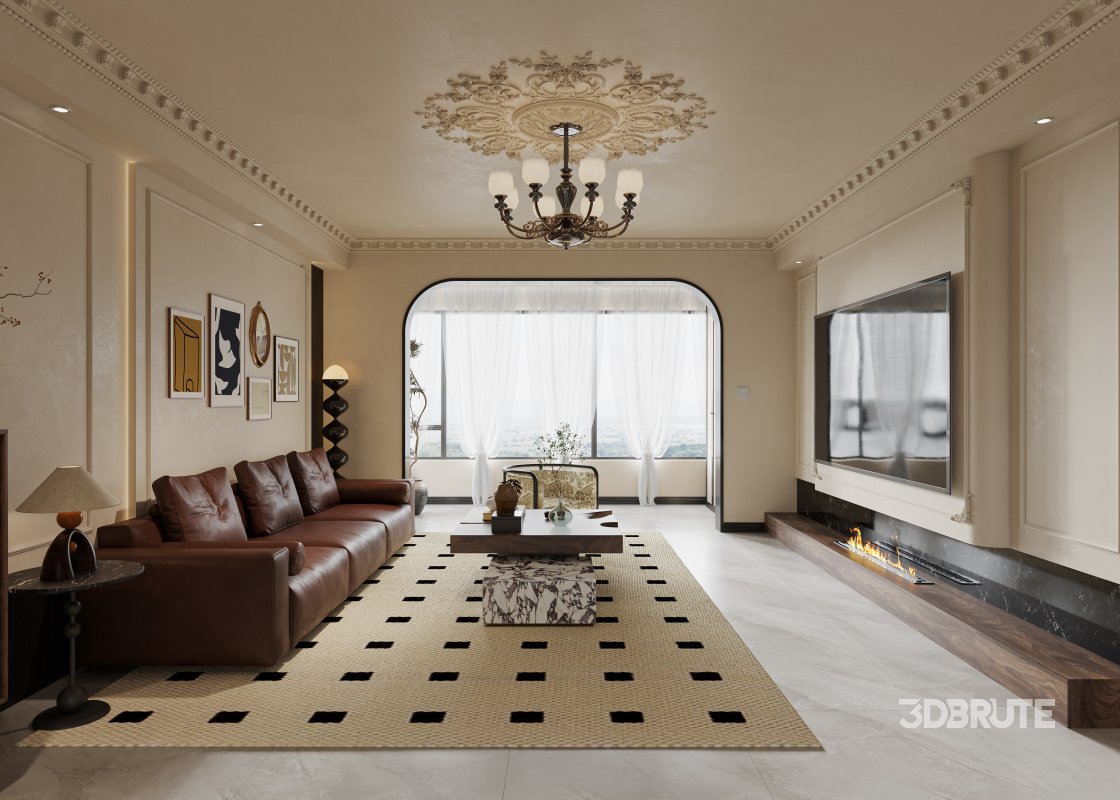 Luxurious living room and dining room kitchen Image 6