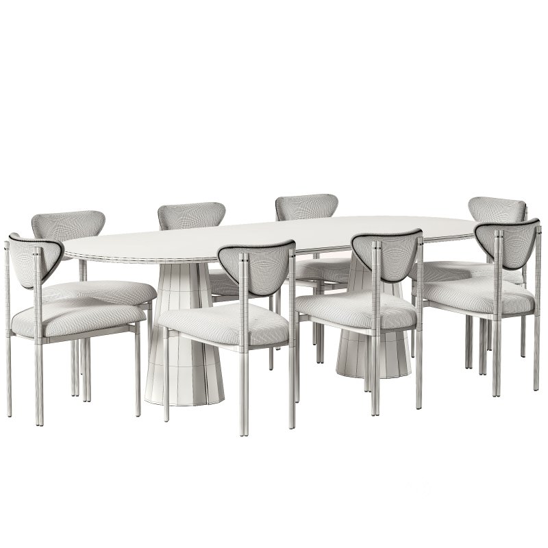 The Cooper Dining Chair and Bank Oval Dining Table-maidenhome Image 5