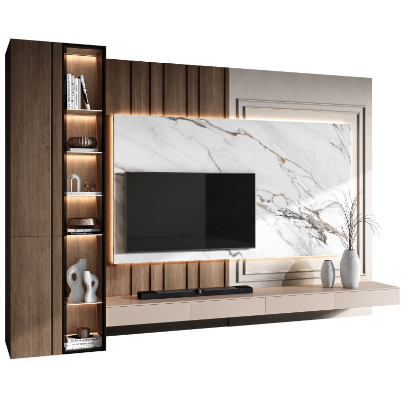 TV Wall-Set 01 Image 2