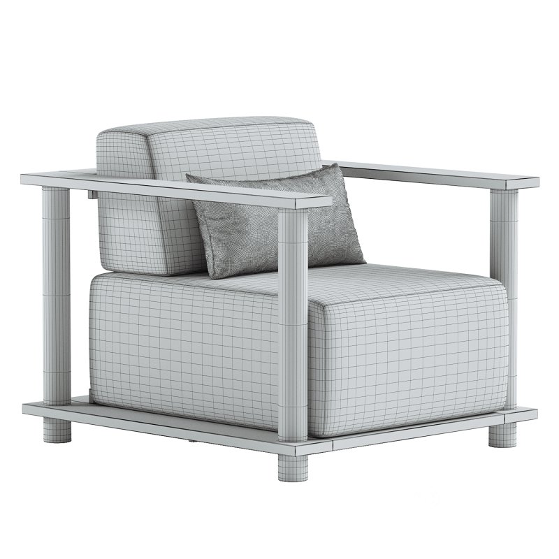 Pinet Teak Outdoor Lounge Chair Image 3