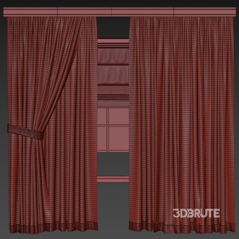 Triple Layer Natural Linen Curtain Set Image 3