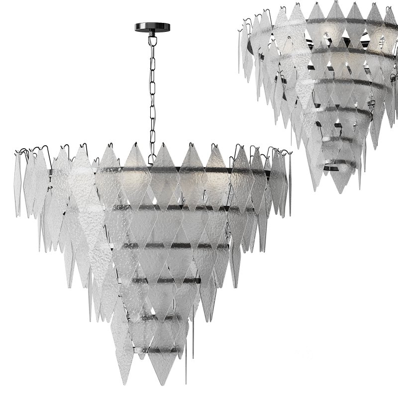 Rhombus Chandelier Antique Brass L light Image 2