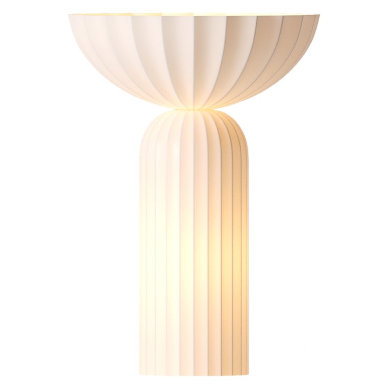 Jeanne Fluted White Porcelain Table Lamp Image 1