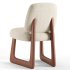 Pula Warm White Boucle Armless Dining Chair - Thumbnail 3