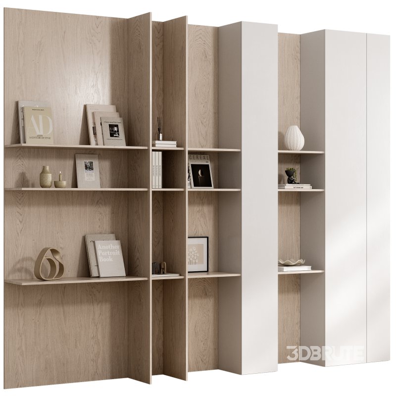 wooden Rack with decor 3 Image 3