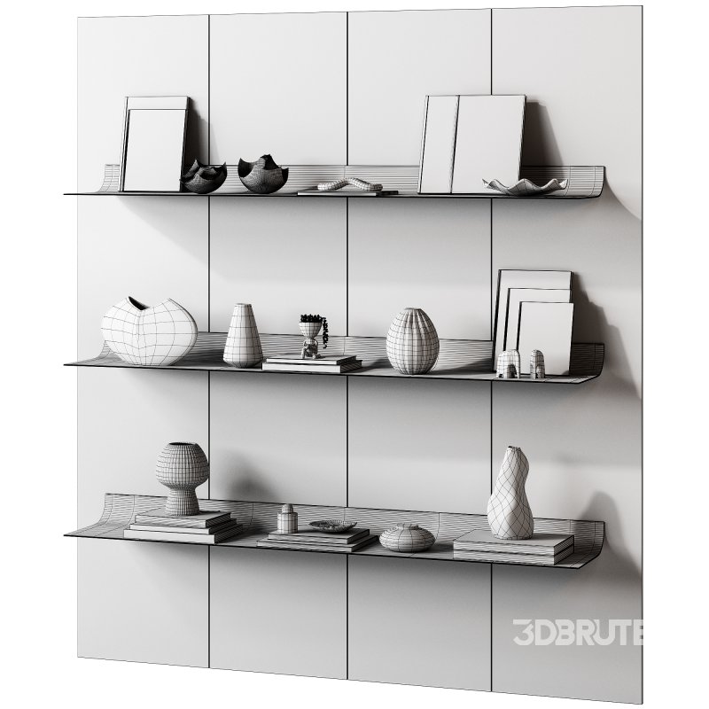 wooden shelving decor set 5 Image 3