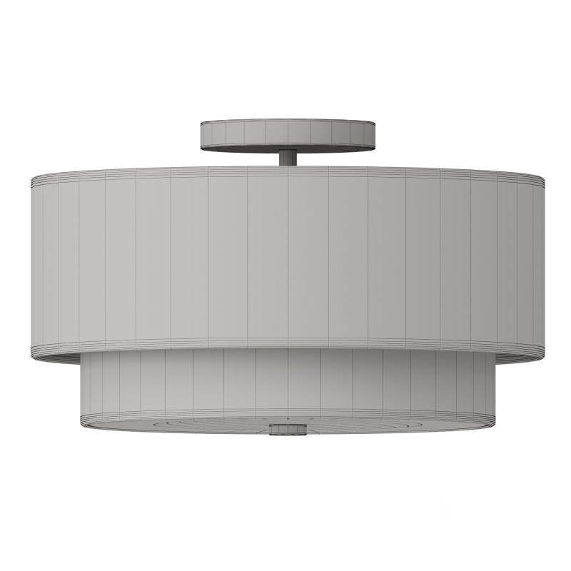 Textile Classic Tiered 977 Semi Flush Ceiling Light Image 3