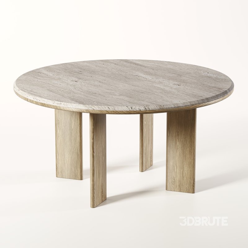 Palm Beach Teak Dining chair and Circel Dining Table Image 5