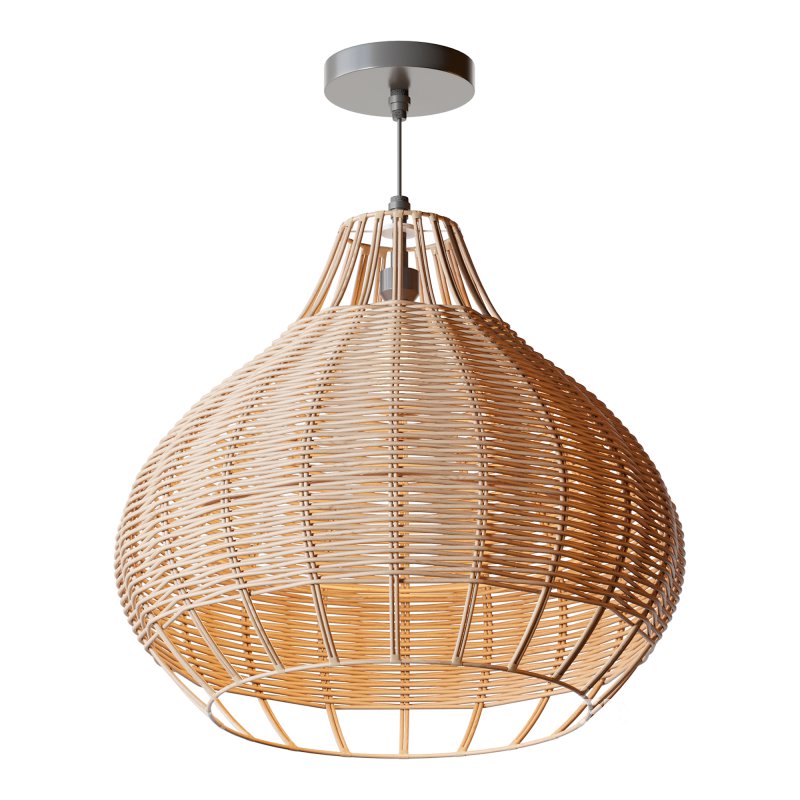 Rattan Pendant Lampshade Wicker Chandelier Image 4