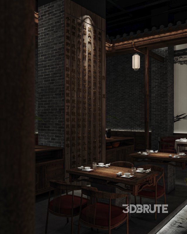 Night Chinese restaurant Image 8