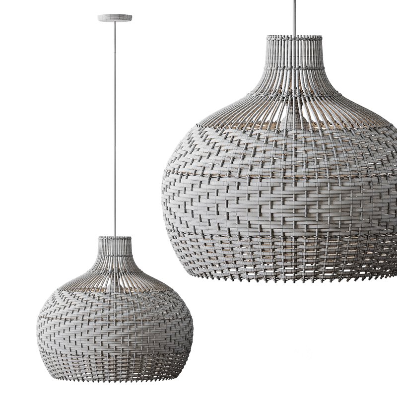 Lampshade Rattan Pendant Light Image 9