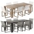 Hayman Teak and Aluminum Armless Dining Chair & Table-harbour - Thumbnail 1