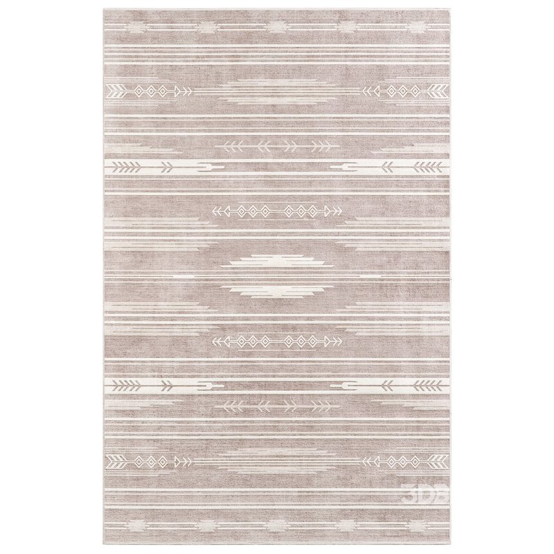 Kehr Bismarck Moroccan Flatweave Beige Area Rug Image 1