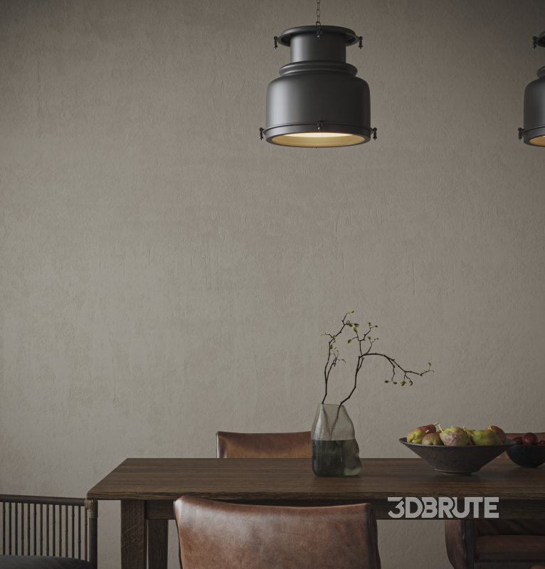 Modern living room and dining room kitchen interior scene Image 4