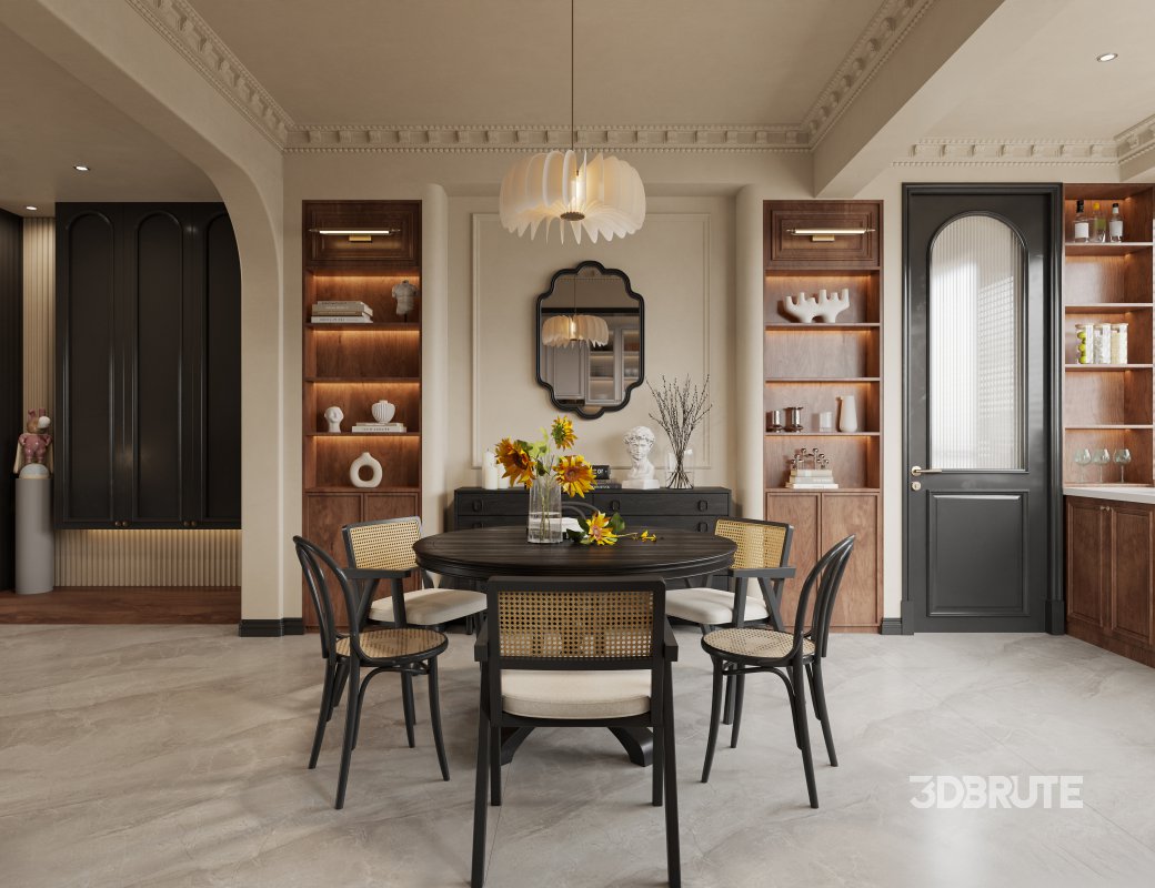 Luxurious living room and dining room kitchen Image 3
