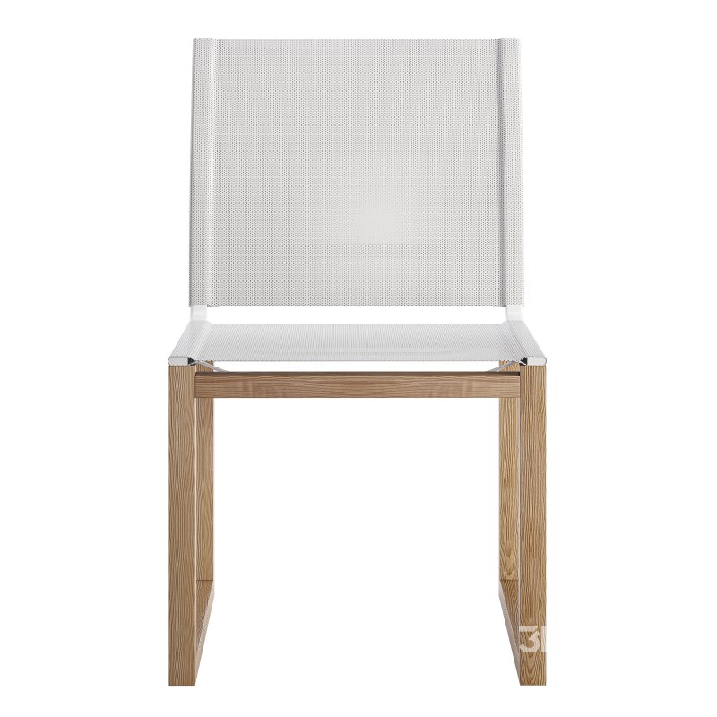 Hayman Teak and Aluminum Armless Dining Chair-Harbour Image 3