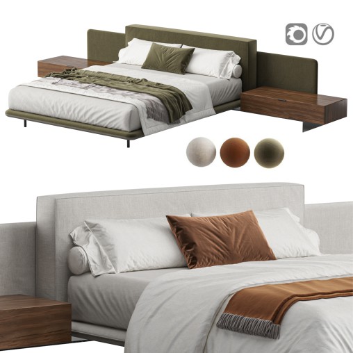 Horizonte Bed by Minotti