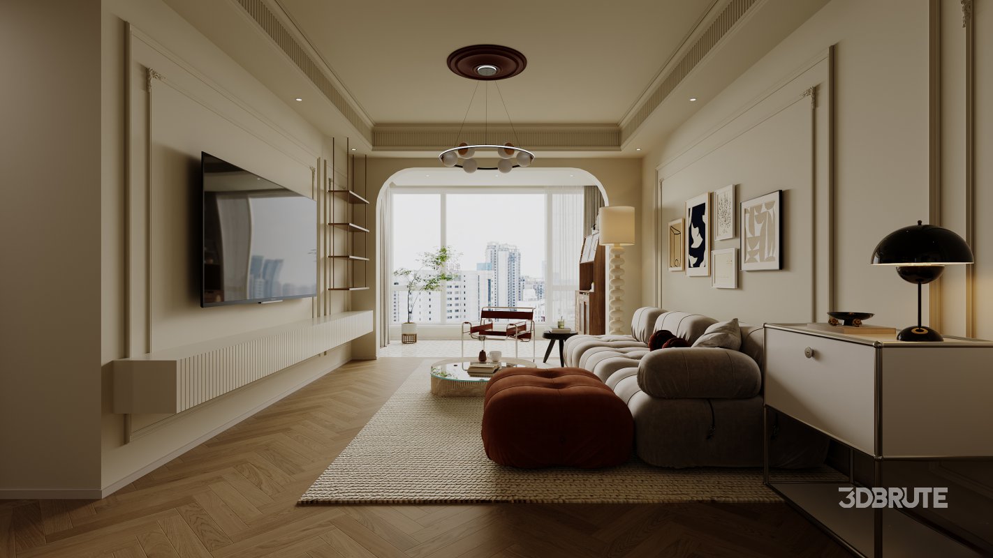 Luxurious living room and dining room Image 1