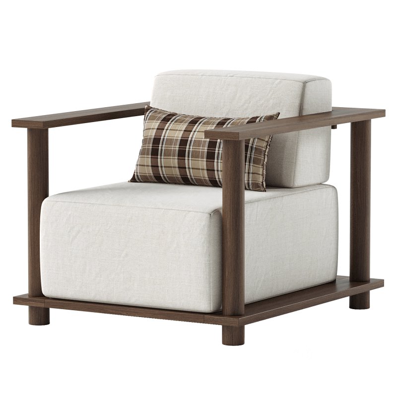 Pinet Teak Outdoor Lounge Chair Image 5