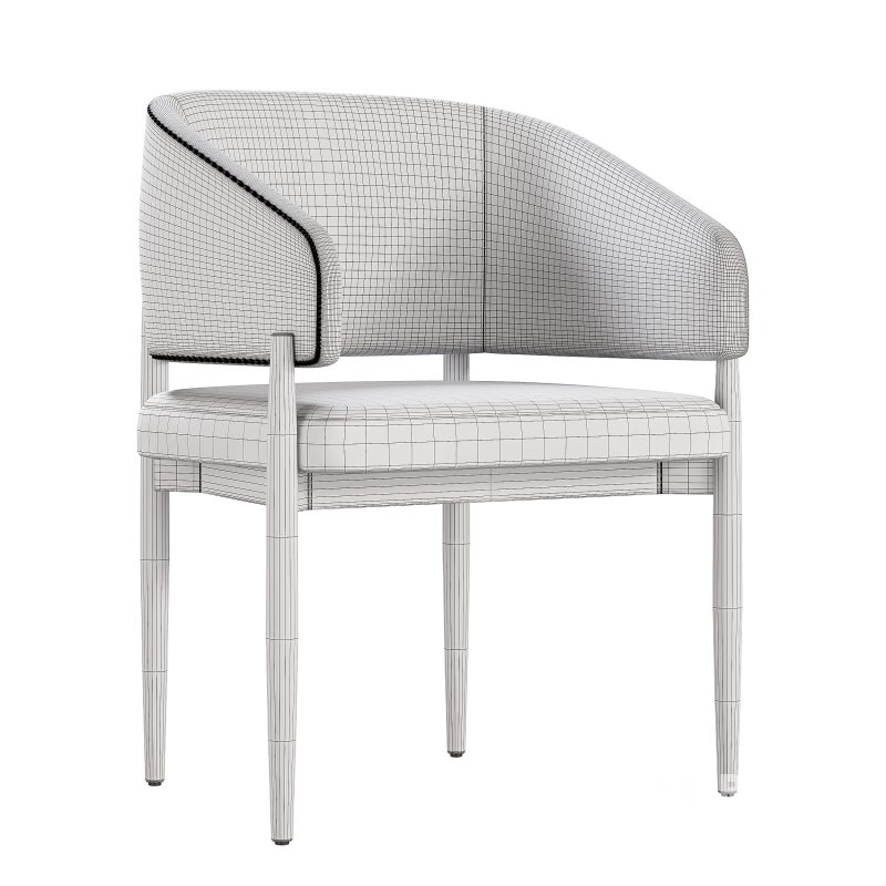 EVA FABRIC DINING ARMCHAIR Image 7