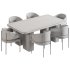 Rectangular dining table and Solana Chair set 3 - Thumbnail 1
