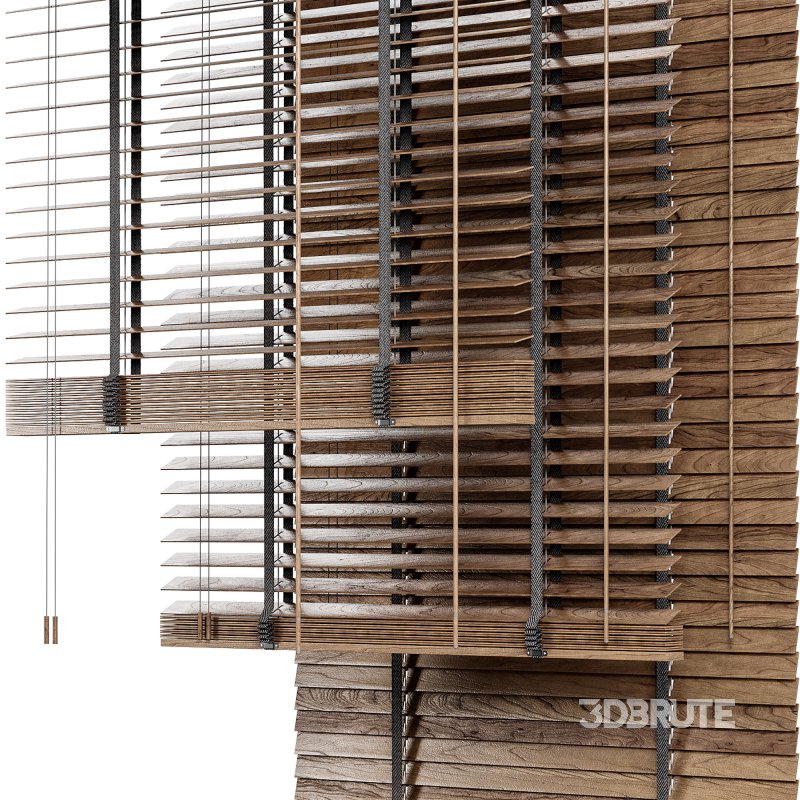 Wooden blinds curtains Image 5