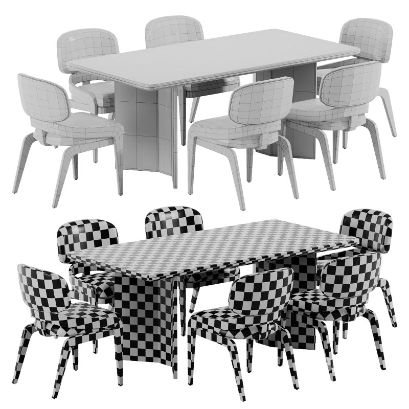 : Scandinavian Dining Set Image 3