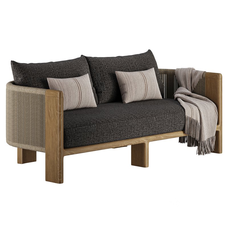 Palm Beach Teak 2 Seat Sofa-Harbour Image 2