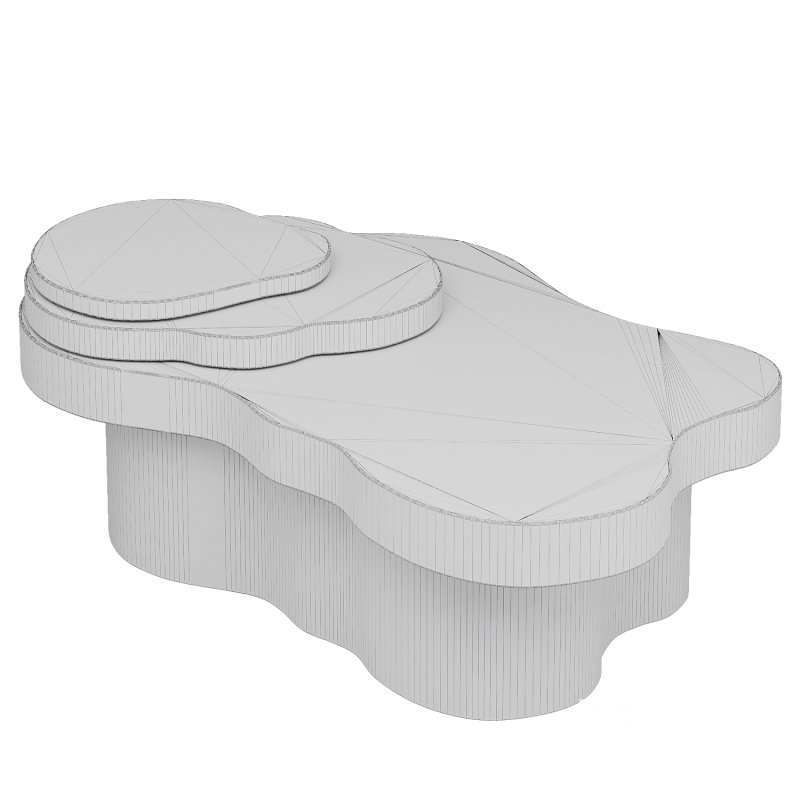 Walnut Cloud Minimalist Coffee Table Image 3