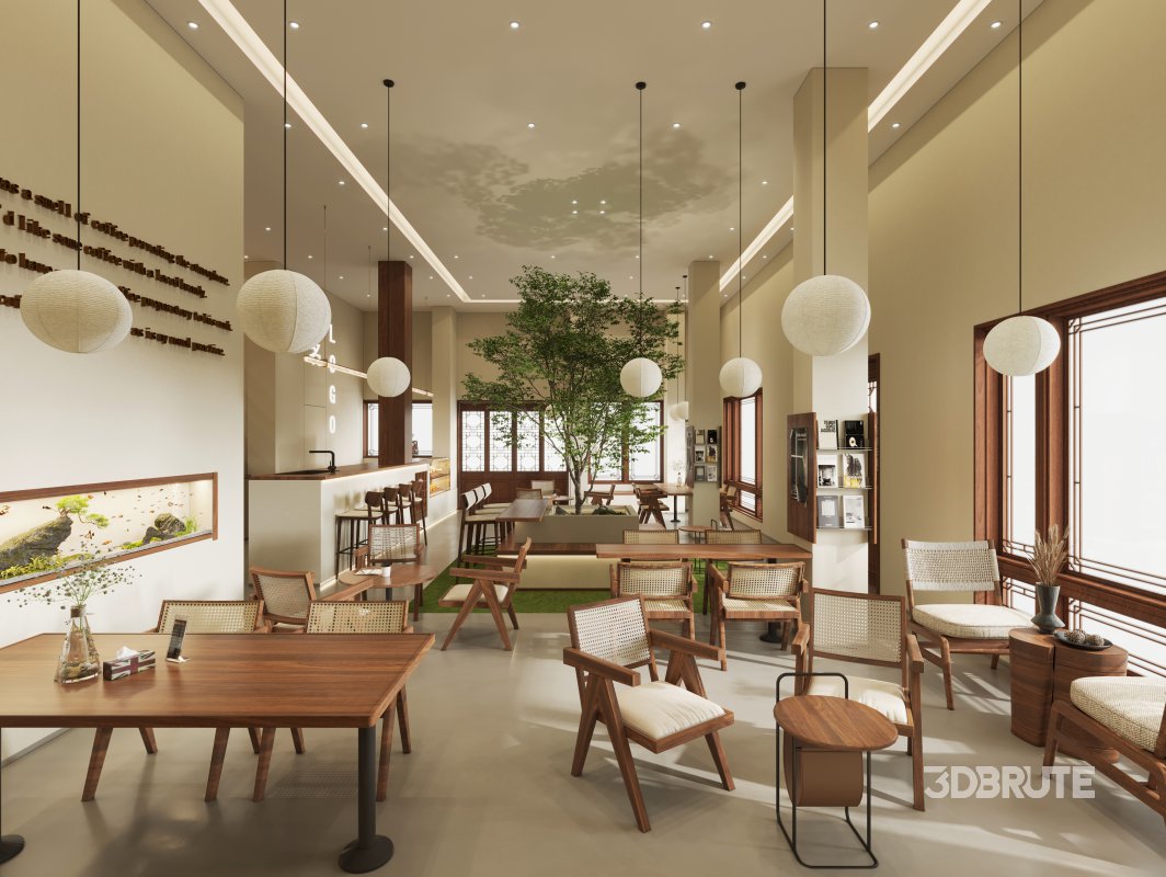 Modern coffee shop restaurant Image 2