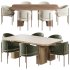 Rectangular dining table and Solana Chair set 3 - Thumbnail 4