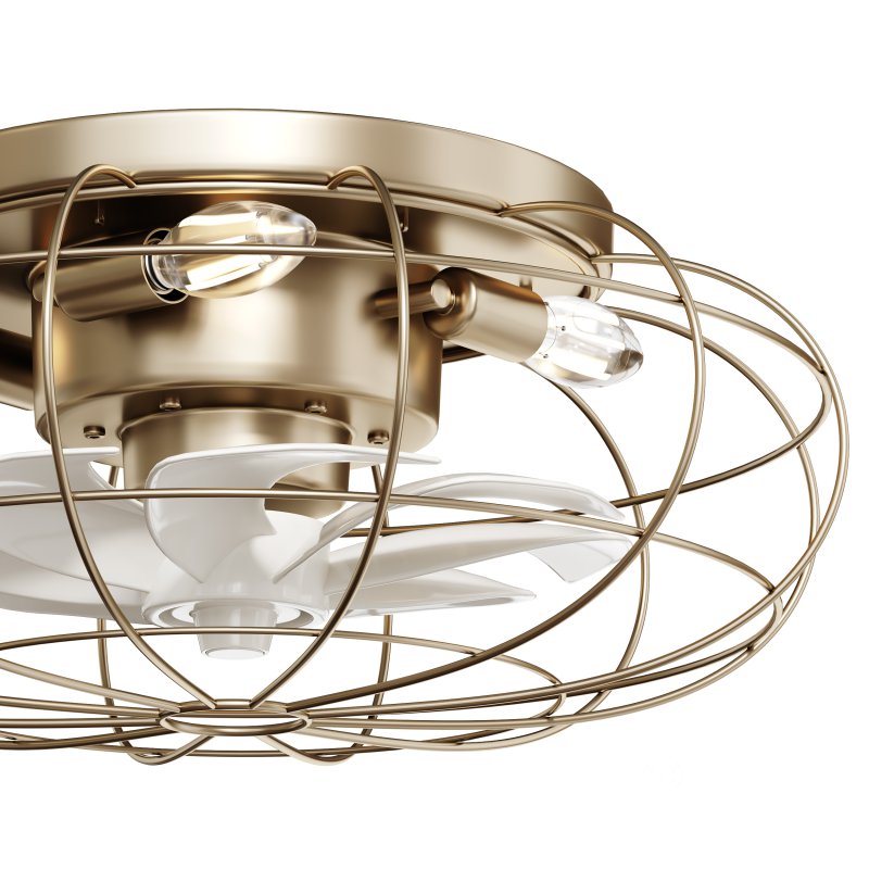 Vintage Iron Remote Control Ceiling Fan light Image 7