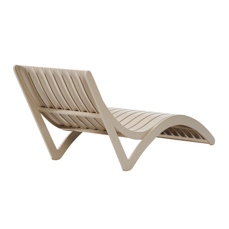 Taupe Farrah 28” Outdoor Chaise Lounge Image 3