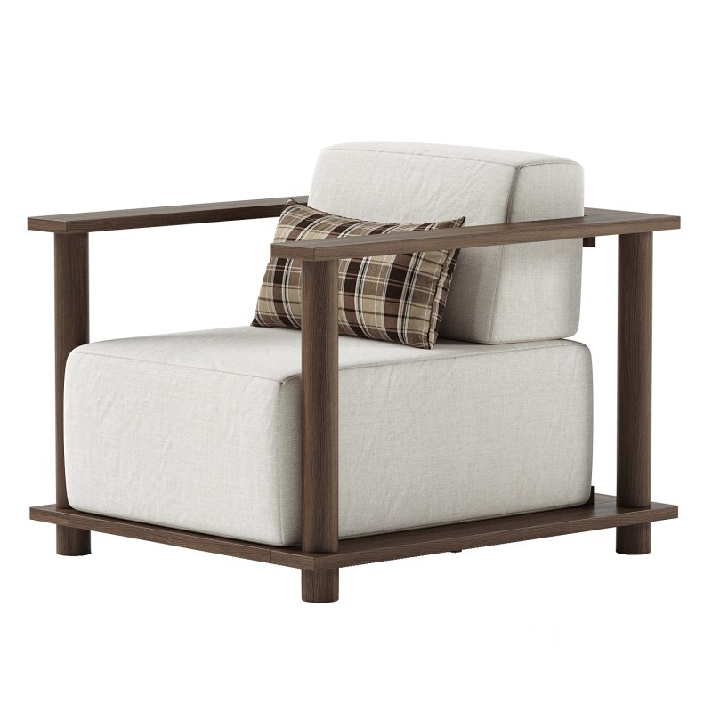 Pinet Teak Outdoor Lounge Chair Image 6