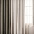 Herringbone Contrast Curtain Set with Beige Drapes and Trim - Thumbnail 2