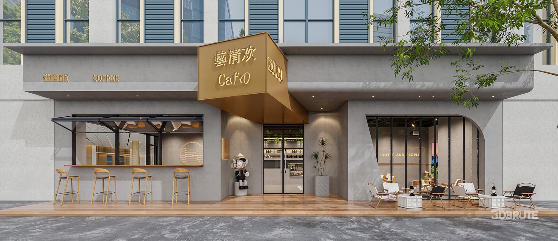 Modern coffee shop restaurant Image 3