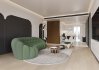 Modern living room and dining room kitchen interior scene - Thumbnail 1