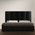 Contemporary Upholstered Bed with Tall Panel Headboard - Thumbnail 1