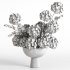 White Hydrangea Bowl Arrangement - Thumbnail 4