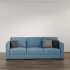 Blue Seater Sofa with Cushions - Thumbnail 2